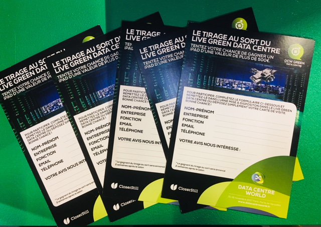 DCW_Paris's tweet photo. Visitez le #LIVEGREENDATACENTRE (stand A40) et tentez votre chance de gagner un #ipad d'une valeur de 500€ (et on vous dit comment faire) :-) #avousdejouer #tech #funattitude https://t.co/GR84lWxG2c