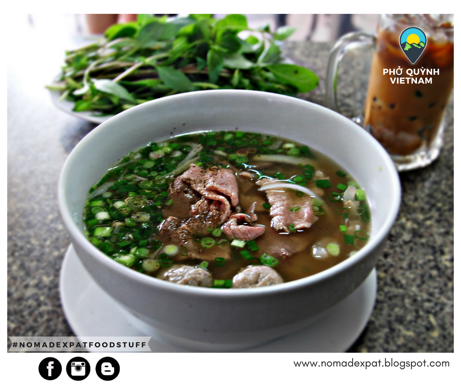 NomadExpatBlog's tweet photo. The obvious, mandatory first stop— the #PhởQuỳnh #Vietnamese eatery in #PhạmNgũLão street located at #District1, #HồChíMinhCity offers authentic #VietnamesePhở Rice Noodles! 🍜 #NomadExpatBlogspot #NomadExpat #NomadExpatFoodstuff #DigitalNomad #ExpatLifestyle #Blogger https://t.co/yFsEAFMNjh