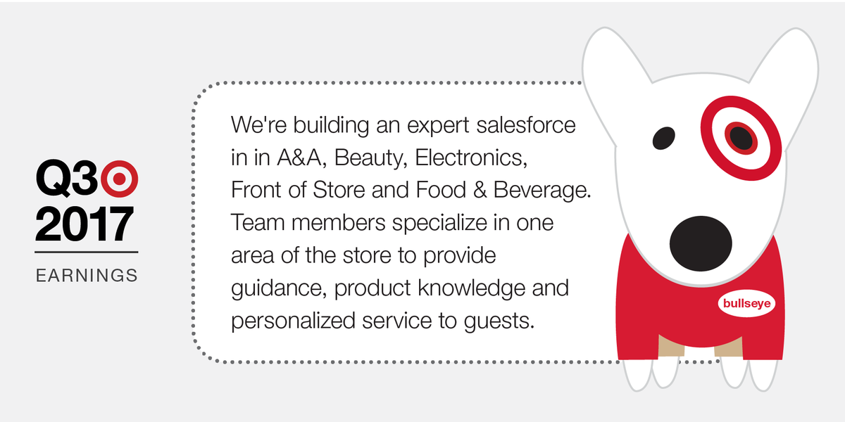 CEO Brian Cornell: We’ve invested in a new operating model w/ specialized team roles and training to bring more product expertise on the $TGT sales floor