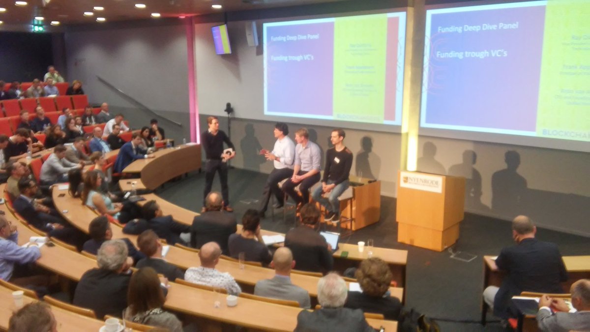 VC panel w <a href="/CottonwoodVC/">Cottonwood Technology Fund</a>, <a href="/aronvanammers/">Aron van Ammers ⛺⛰🏔</a> and <a href="/Fappeldoorn/">Frank Appeldoorn</a>, moderated by <a href="/rutgervz/">Rutger van Zuidam</a> during @blockchaingers #FDD #bc1718