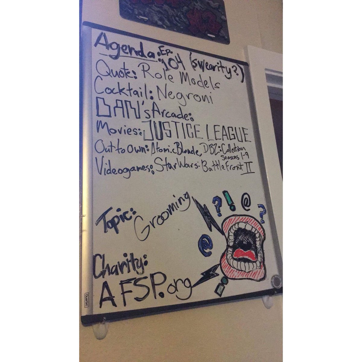 wymshow's tweet photo. Here's a #sneakpeek at the #syllabus for the #newepisode
We discuss grooming
Catch up on the last episode: https://t.co/ghob4LRGxn
#podcast #comedy #sneakpeek #syallbus #Semester11 #Swear #Swearity #Charity #grooming #DragonBallZ #AtomicBlonde #JusticeLeague https://t.co/1moYMv4fZY