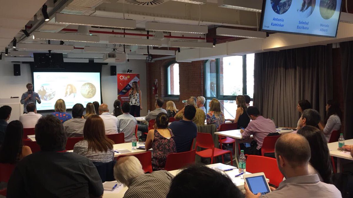 OlaTurismo's tweet photo. ¡Ahora! #GooglePartnersConnect en las oficinas de Google Buenos Aires, realizando capacitaciones para nuestras agencias de viaje sobre nuevas oportunidades de negocios online en turismo. ✈️📲 https://t.co/JhFUHK1Ynl