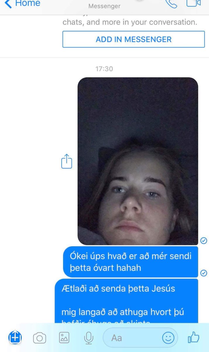 Mín versta martröð er að senda einhverjum óvart mynd, systir mín tók það á sig þegar hún ætlaði að biðja ókunnuga stelpu um vaktaskipti 😊