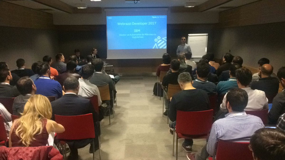 IBMMEA's tweet image. Full house at "How to build and deploy containerized microservices on IBM Cloud" workshop @webrazzi #developer17 #IBMMEADev @IBMCode