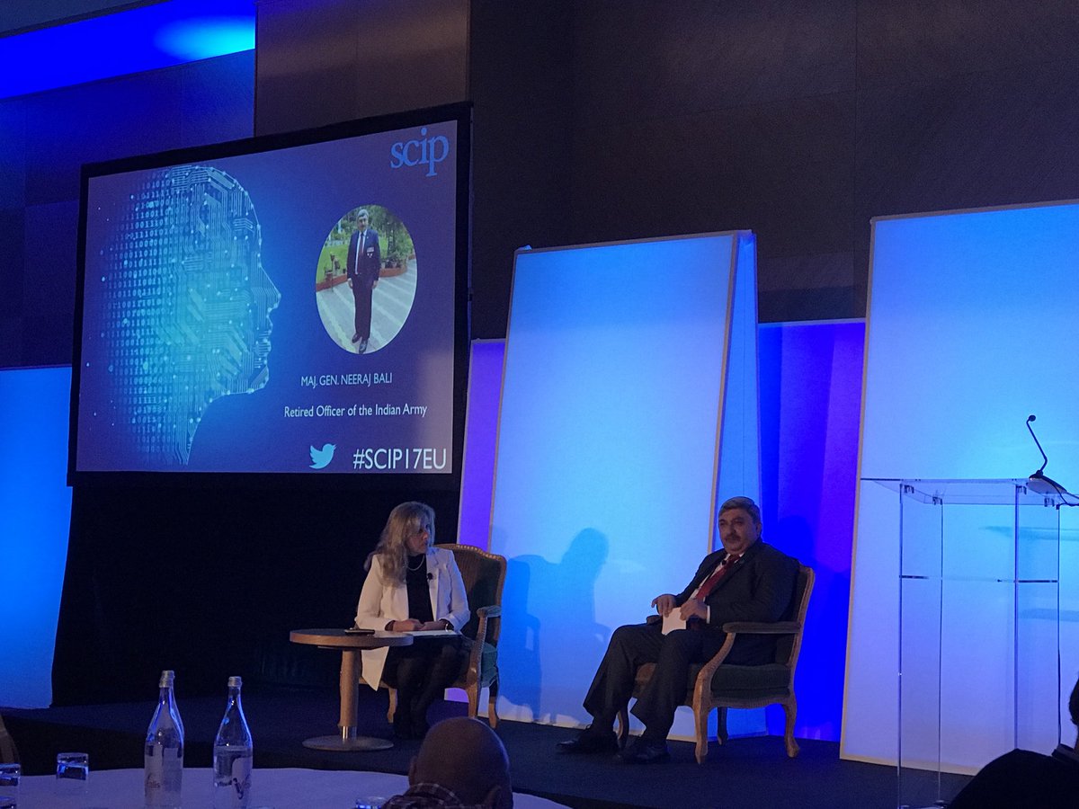 A_Berzosa's tweet photo. Excellent presentation from General Neeraj Bali #IndianArmy #SCIP #Intelligence #Portugal #SCIP17EU #NewPerspective https://t.co/CnRLKysZlF