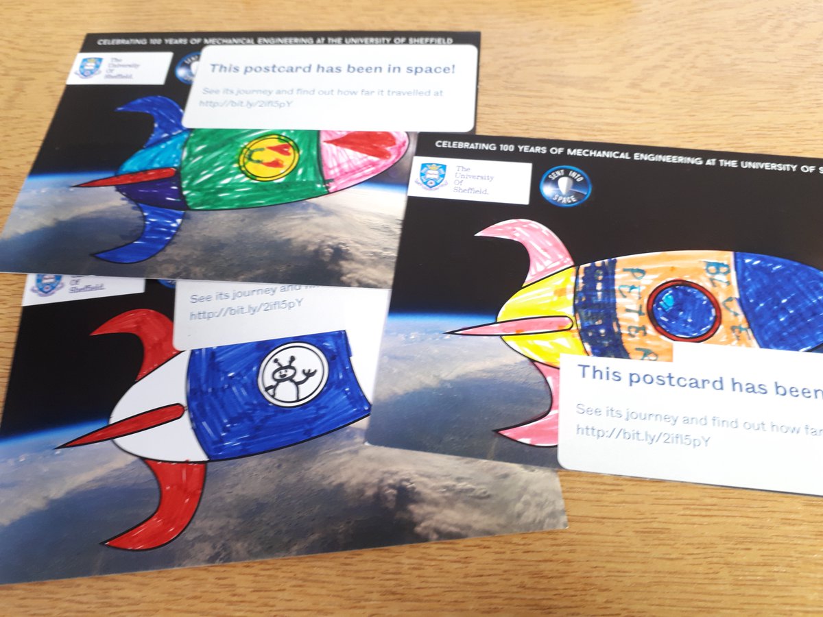 SheffMechEng's tweet photo. One of our space postcards is on its way to you from a galaxy far, far away #BluePeter! Surely this kid deserves a badge?
#Mech100 https://t.co/SbOSSMfgjc