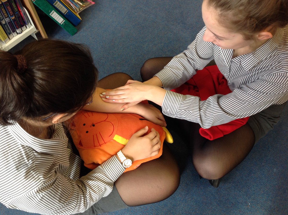 RyeLibrarian's tweet photo. Giving and receiving a hand #massage in the library for concentration and wellbeing #ExamWeek #WellbeingLibrary https://t.co/xpJPVy0d2B