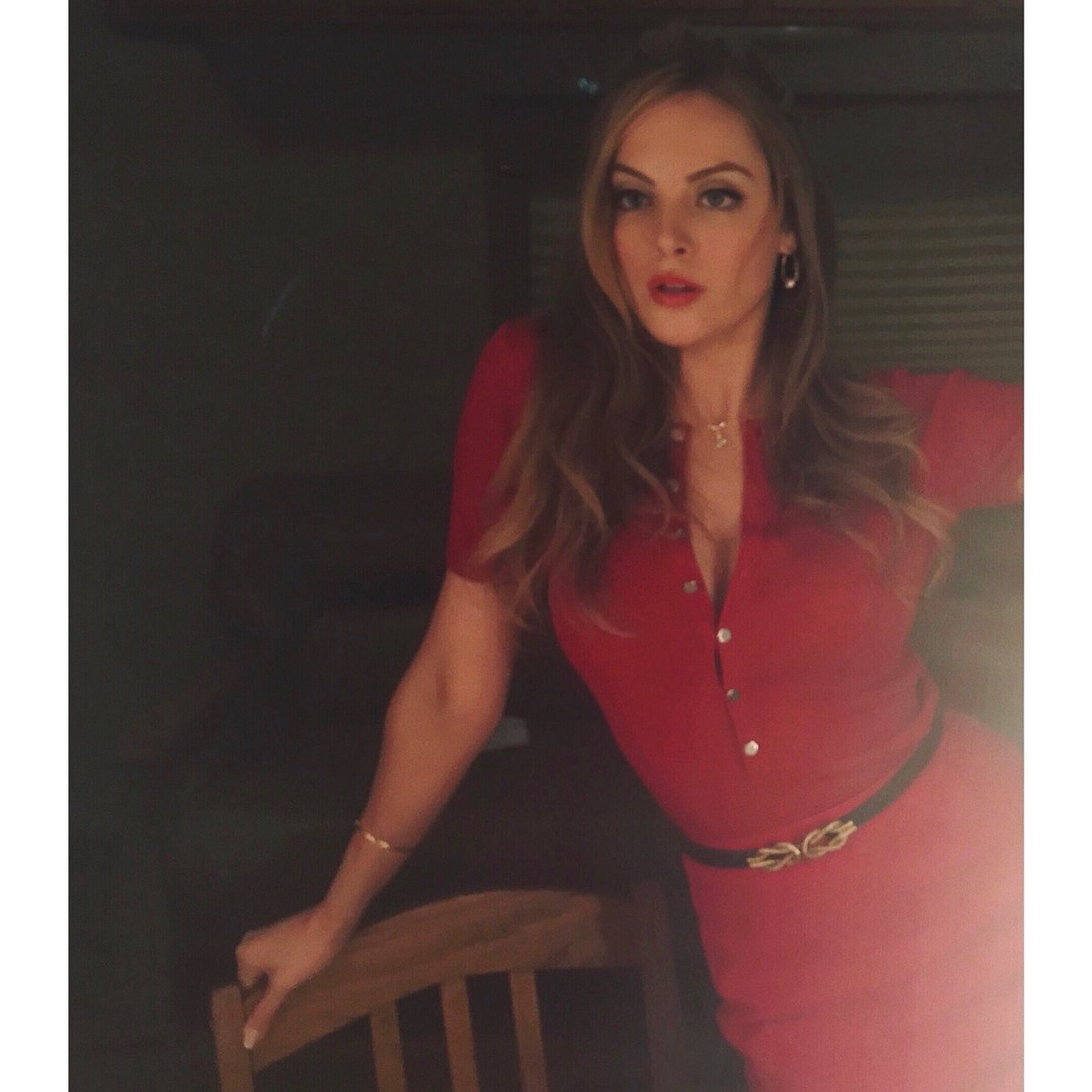 fallon red dress dynasty WornOnTV: Fallon's red scalloped cropped top and belted skirt on Dynasty | Elizabeth Gillies