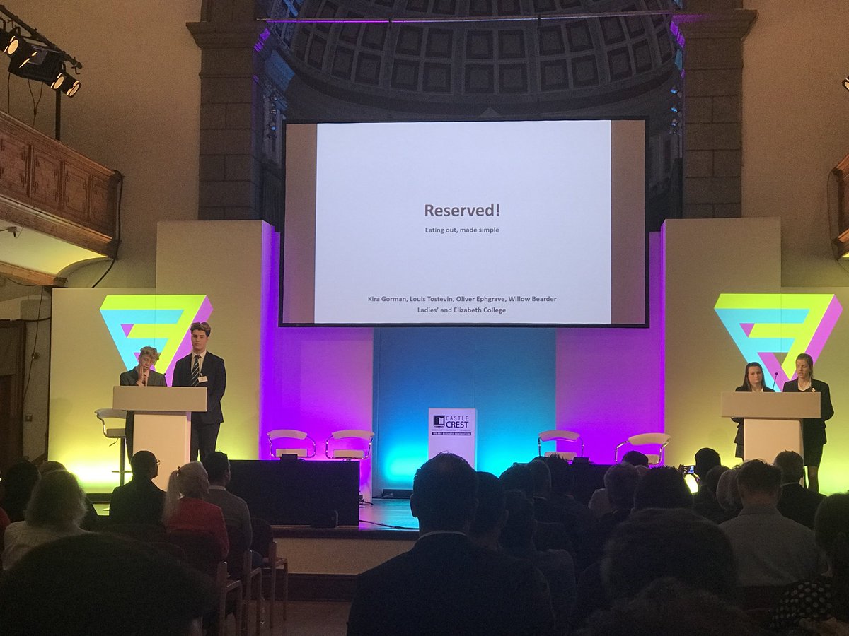 Our second #FinVention17 Competition winners presenting their restaurant booking solution focusing on local issues #futureguernsey