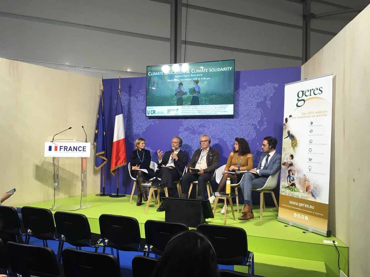 ClaraHaas_'s tweet photo. It’s a full day for @Josephine_Moz, speaking at “Climate education and climate solidarity” side event at #FrenchPavillion about @COPinMyCity and @CliMates_ https://t.co/mcM4HUUb0y