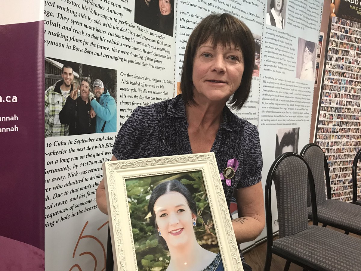 LeilaBeaudoin's tweet photo. Gail Thorne, Hannah Thorne's mother. She says she's relieved that     Brian King, the driver of the vehicle who hit and killed her daughter is in court on Monday. He will be sentenced. https://t.co/qRl8gYWeZT