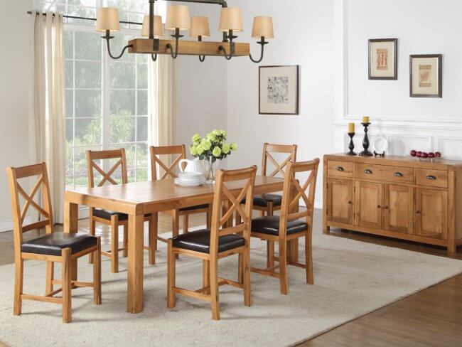 Treviso solid oak and painted oak 6ft dining set is ideal for xmas dinner with all the family. Now added to our winter xmas sale with many solid oak and marble dining sets at sweetdreammakers.co.uk. 
goo.gl/8LQQ9n