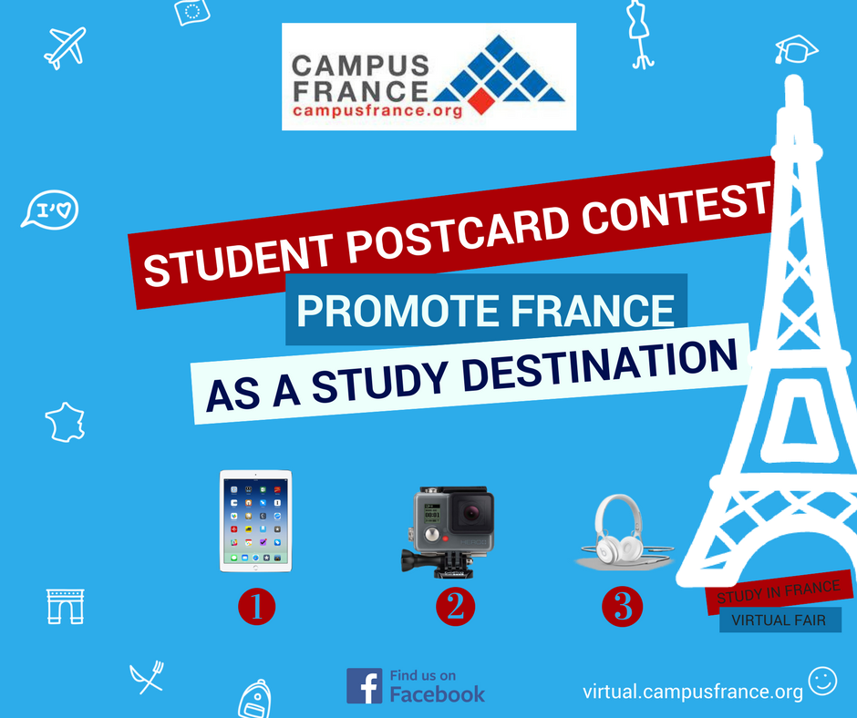 CampusFrance's tweet photo. Last day to enter our Postcard contest! https://t.co/PVEcfo8qvM #StudyFr
🌟1- I Pad 128 Go WiFi
🌟2- GoPro Hero + camera
🌟3- Beats headphones Solo 2 https://t.co/viAAzMoHzb
