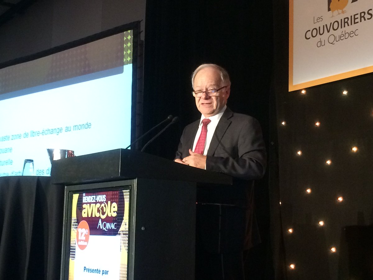 M. Raymond Bachand, négociateur en chef pour le Québec dans le dossier de la renégociation de l'ALÉNA ouvre la journée conférences.  Merci à Marsh Canada, partenaire du thème de la conférence. #rvaqinac