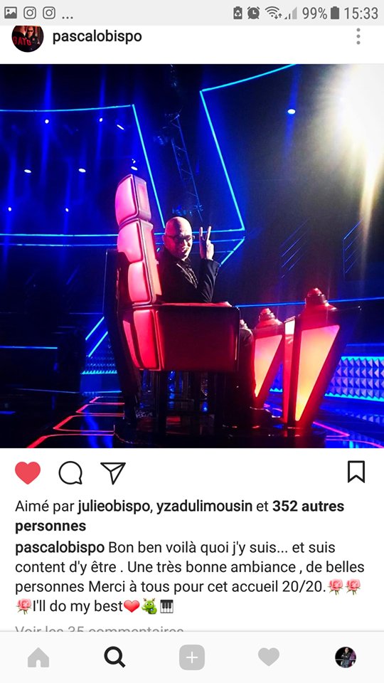 1OOpour1OOFans's tweet image. Message de @ObispoPascal sur son compte Instagram #TheVoice instagram.com/p/BbhK_qMn7iE/…