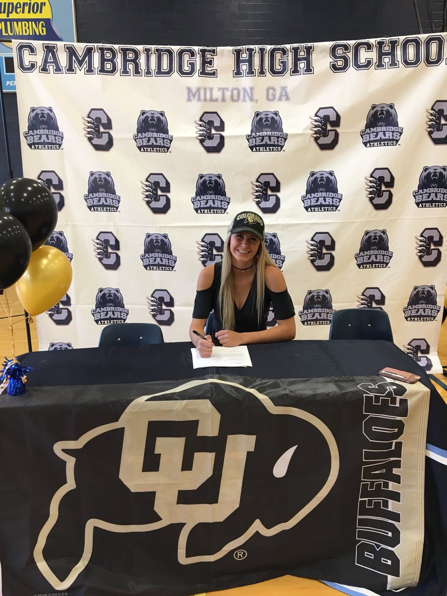 Congrats to 2018 Bailey Hawkins from Cambridge on signing with <a href="/CUBuffsWLax/">Colorado Buffaloes Lacrosse</a> <a href="/stix18/">Stix</a>