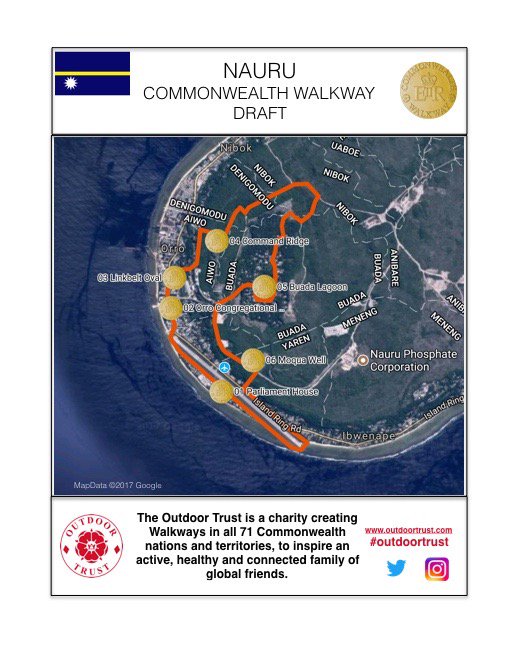 outdoortrust's tweet image. As @GC2018 moves to Oceania so do we, with a draft #CommonwealthWalkway for #Nauru! Can't wait to visit and celebrate this beautiful country and the #Commonwealth through walking! 👣  outdoortrust.com/nauru