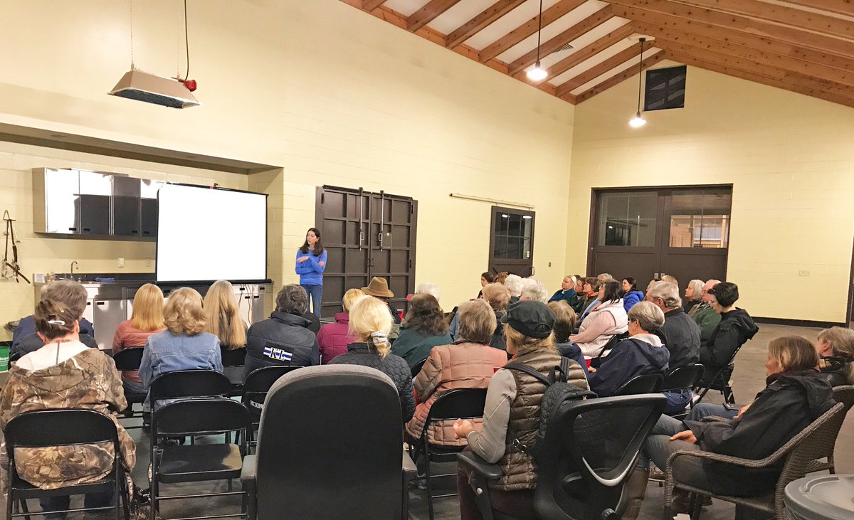 TryonEquine's tweet image. Dr. Emilie Setlakwe's talk yesterday evening on Potomac Horse Fever was a great success! Dr. Emilie gave a fantastic presentation, the food was wonderful and we appreciate everyone who attended! Also, a big Thank you to our sponsor of the event, @Boehringer!