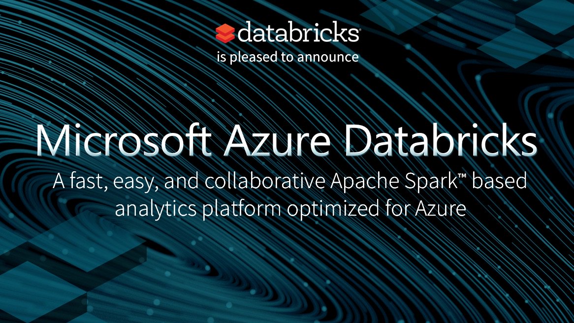 databricks's tweet image. Announcing Microsoft Azure Databricks! A fast, easy and collaborative Apache® Spark™ based analytics platform optimized for Azure. dbricks.co/2A0HQbU #analytics #Azure