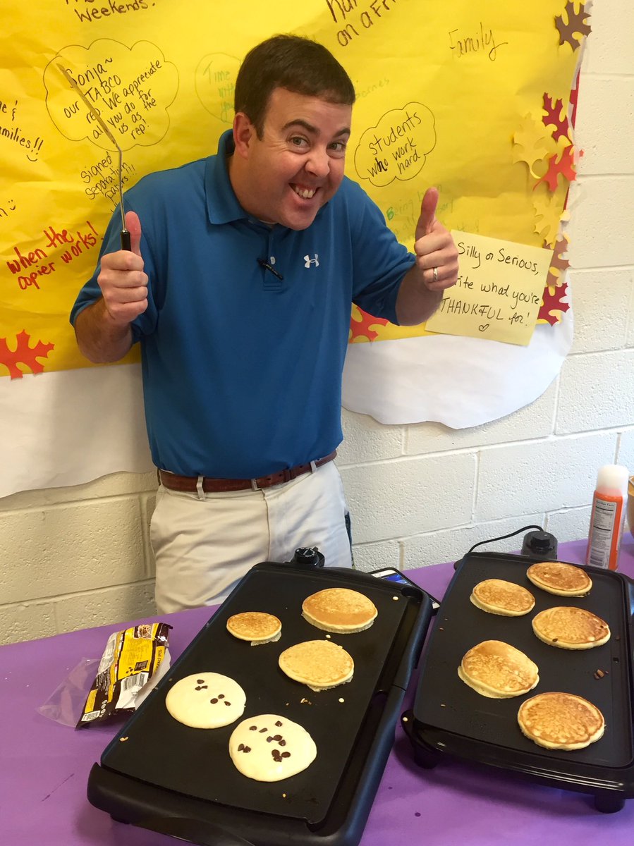 A Little AEW Encouragement &amp; Pancake Breakfast from <a href="/JeffTessierBCPS/">Jeffrey Tessier</a> and <a href="/BarbMcLennanDES/">Barbara McLennan</a>! You Guys Rock! <a href="/CarneyElem/">Carney Elementary</a> <a href="/BaltCoPS/">Baltimore County Public Schools</a>