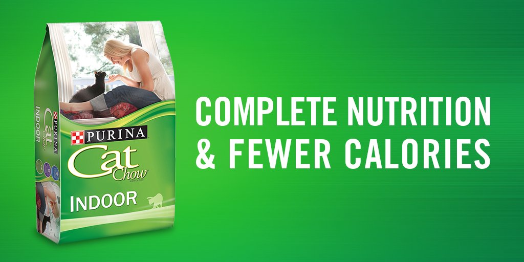 PurinaCatChow's tweet photo. Complete nutrition + fewer calories = a win for all. Purina Cat Chow Indoor helps your adult cat stay fit &amp; fabulous https://t.co/Ny6SRv5RD5 https://t.co/u3xUwXw8MX
