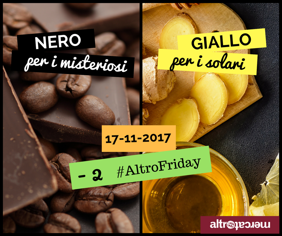 altromercato's tweet photo. Il nostro Friday è anche Black, ma non solo.
E tu? Di che colore sei? Ti rappresenta più il nero mistero o il giallo solare? Vieni a conoscere tutti i colori di #AltroFriday venerdì 17 novembre su https://t.co/l4G1jRkLTK https://t.co/ObeOVPKIlI