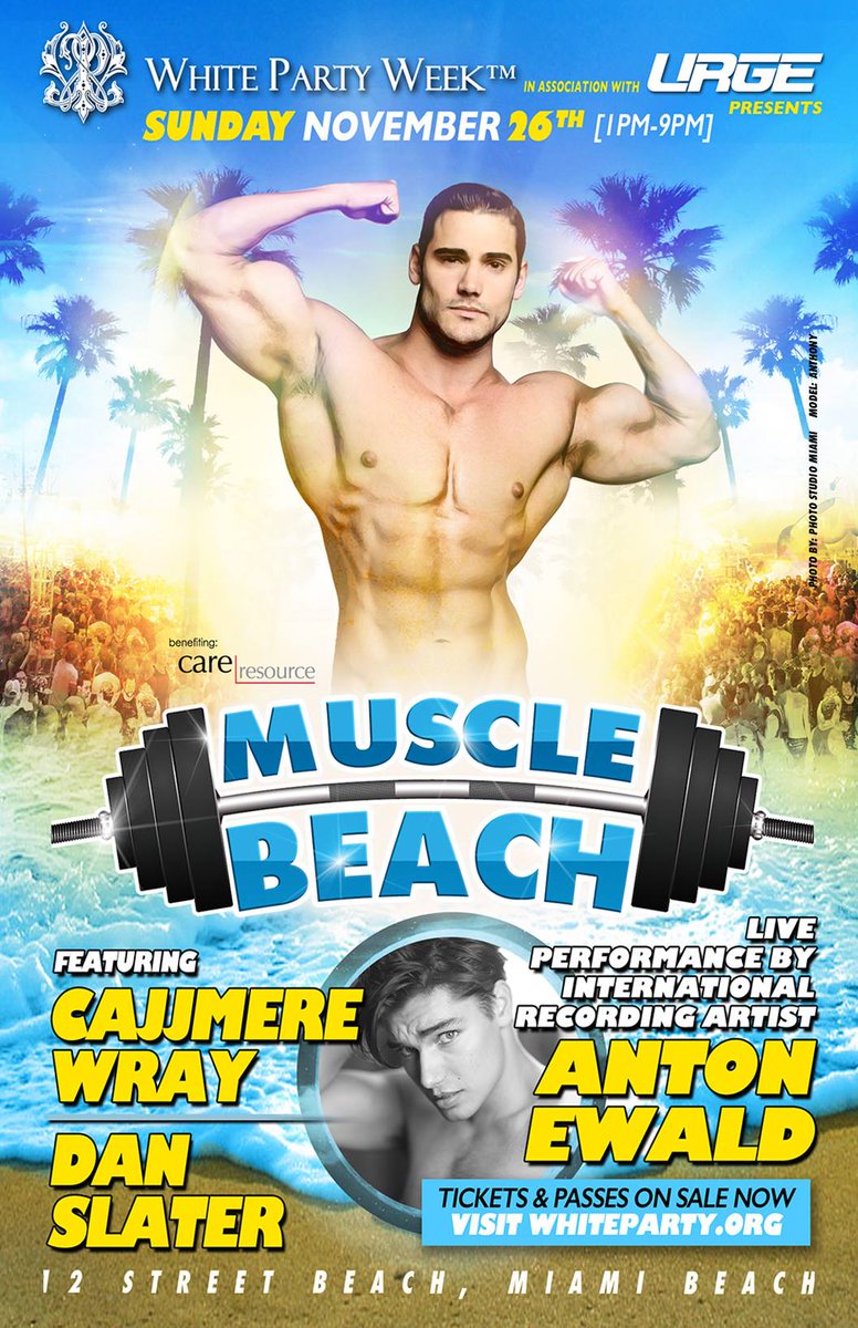 DanielSl8r's tweet photo. Who's coming to Miami next week for @WhitePartyWeek?

Super excited to be DJing at the MUSCLE BEACH PARTY on Sunday!

Tickets: https://t.co/y2a3pHBEJc

#WhitePartyWeek https://t.co/1buisdFTVM