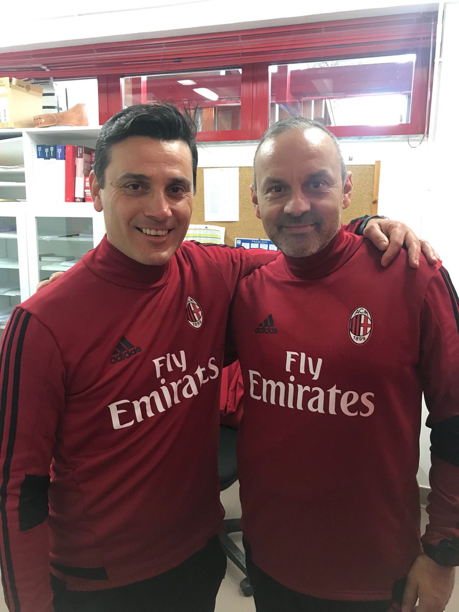 Oggi primo giorno insieme a Milanello. Un caloroso benvenuto a Mario Innaurato nella grande famiglia rossonera! #weareateam