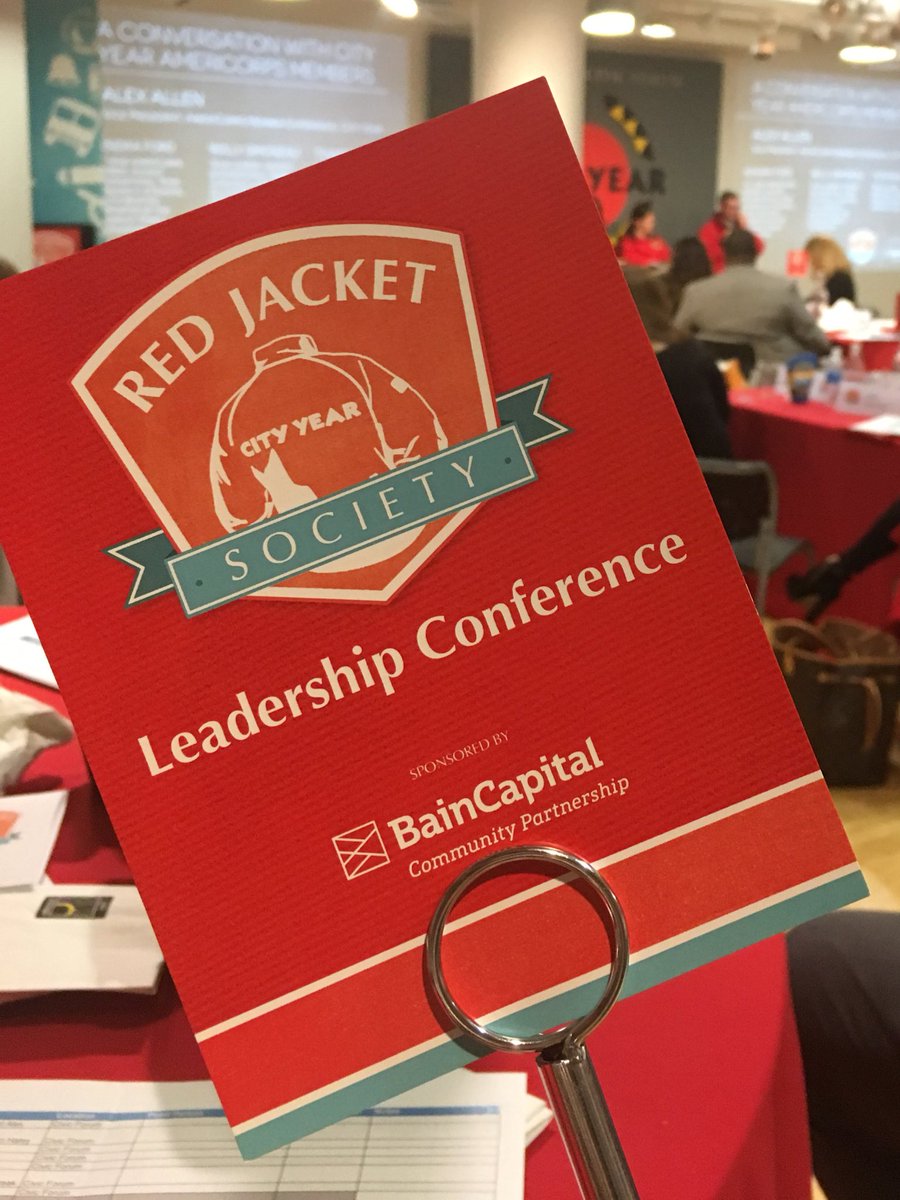 CYBarker's tweet photo. Thank you to @BainCapital for sponsoring the @CityYear #redjacketsociety conference. Your partnership inspires us to #makebetterhappen every day! https://t.co/ohijNjWgVN