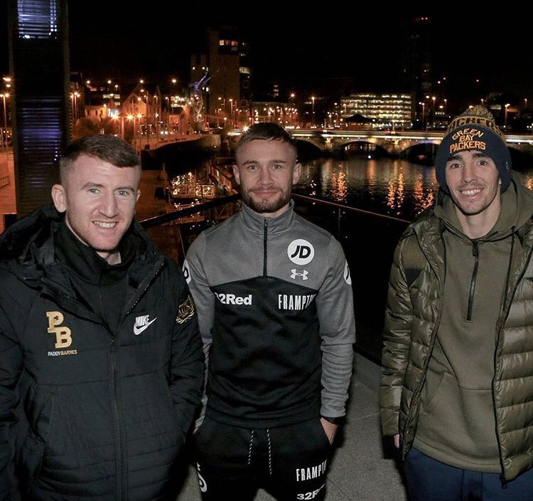 FrankWarren's tweet photo. Just 3 childhood friends ready to headline a show in their home city on Saturday 👊

#FramptonReborn https://t.co/WSP5noRKyR