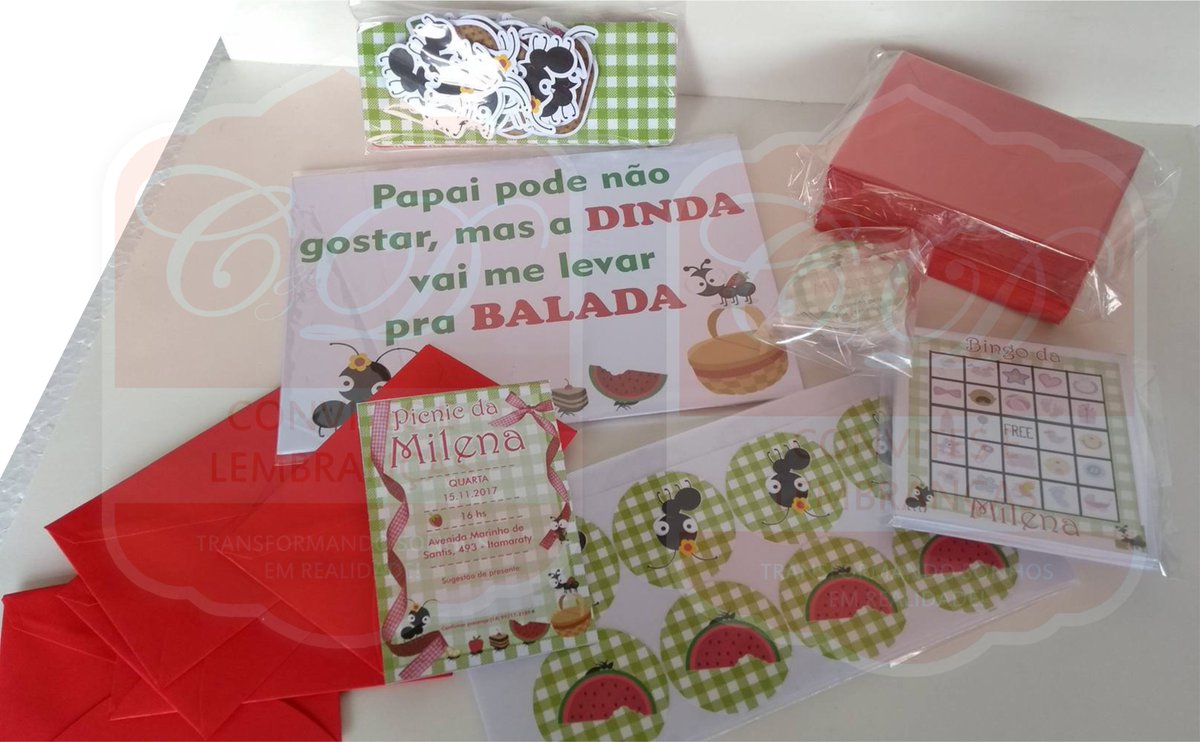 C D Convites Design Papelaria Criativa Pa Twitter Cha De Bebe Da Princesinha Milena Tema Picnic Pacote Completo Com Convites Plaquinhas Divertidas Porta Bis Duplo E Bingo Completo Bebe Menina Cha