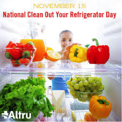 EWUWellness's tweet photo. Today is National Clean Out Your Refrigerator Day. Take time today to go through your fridge for expired food &amp; disinfect it too. #bewellewu #GetFRUVED https://t.co/lcCuqXY0rr