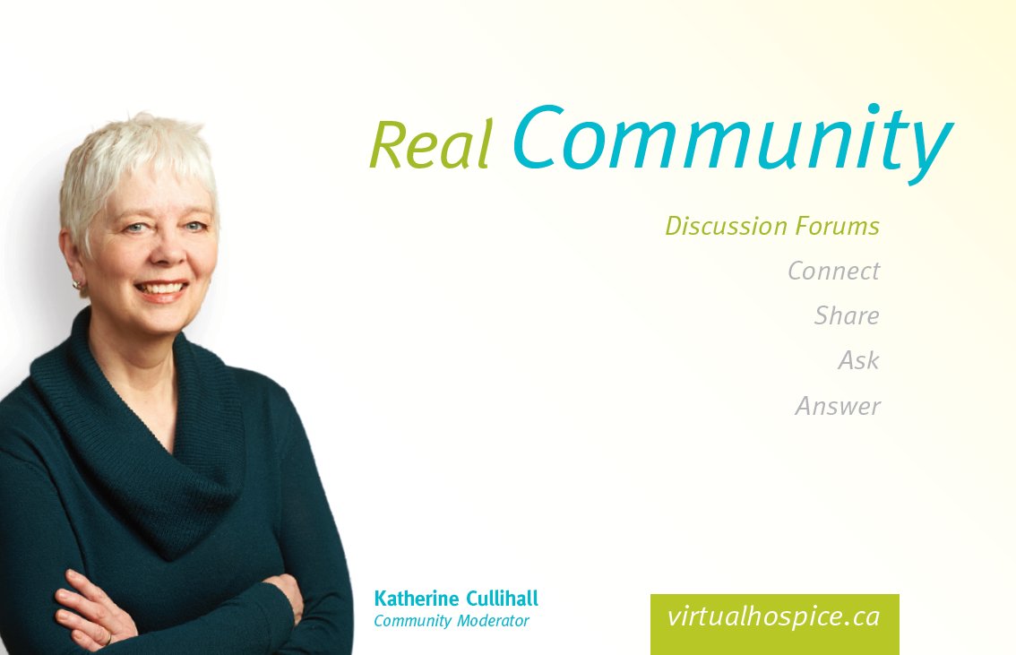 VirtualHospice's tweet image. We're featuring one #DigitalHealth tool daily for #DigitalHealthWeek. Today, we're highlighting our #DiscussionForums - Connect with a community of people talking and sharing about living with a life-limiting illness, loss & #grief. virtualhospice.ca/en_US/Main+Sit… #ThinkDigitalHealth