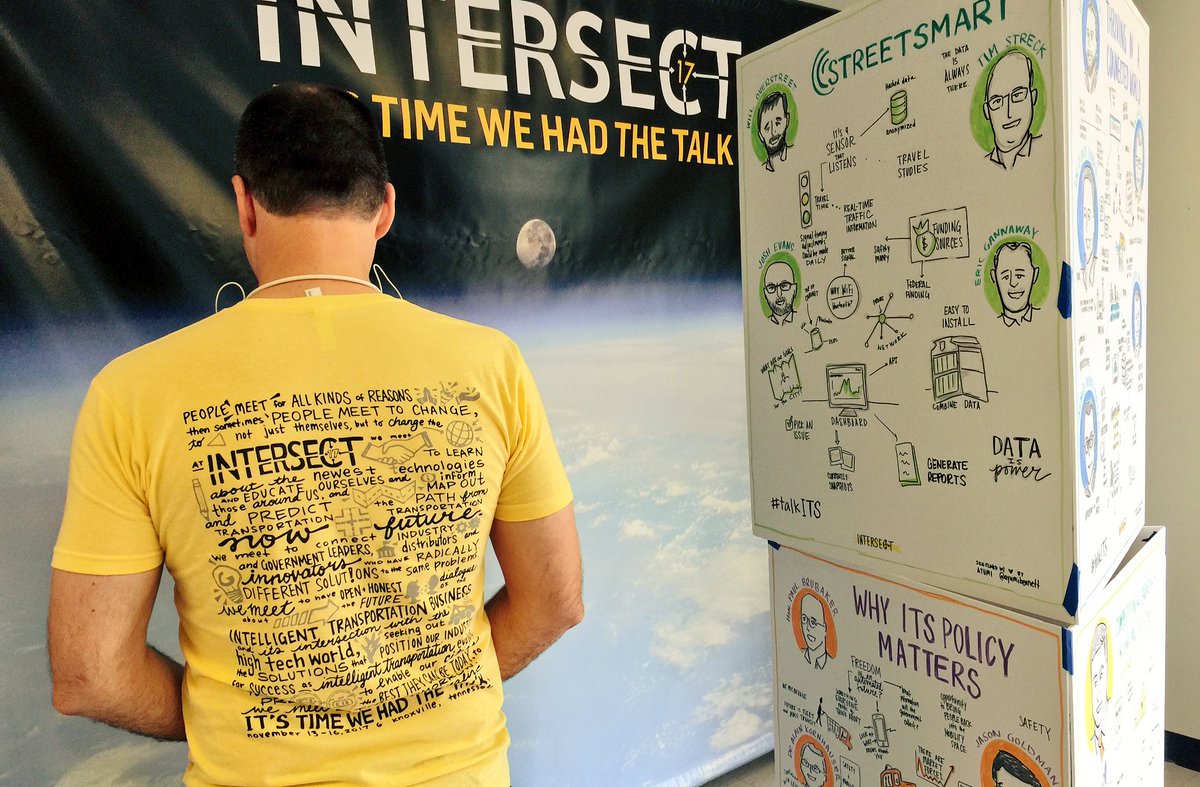ayumibennett's tweet photo. I got to design a conference shirt! #talkITS #intersect17 #sketchnote https://t.co/7t9vcPyhsQ