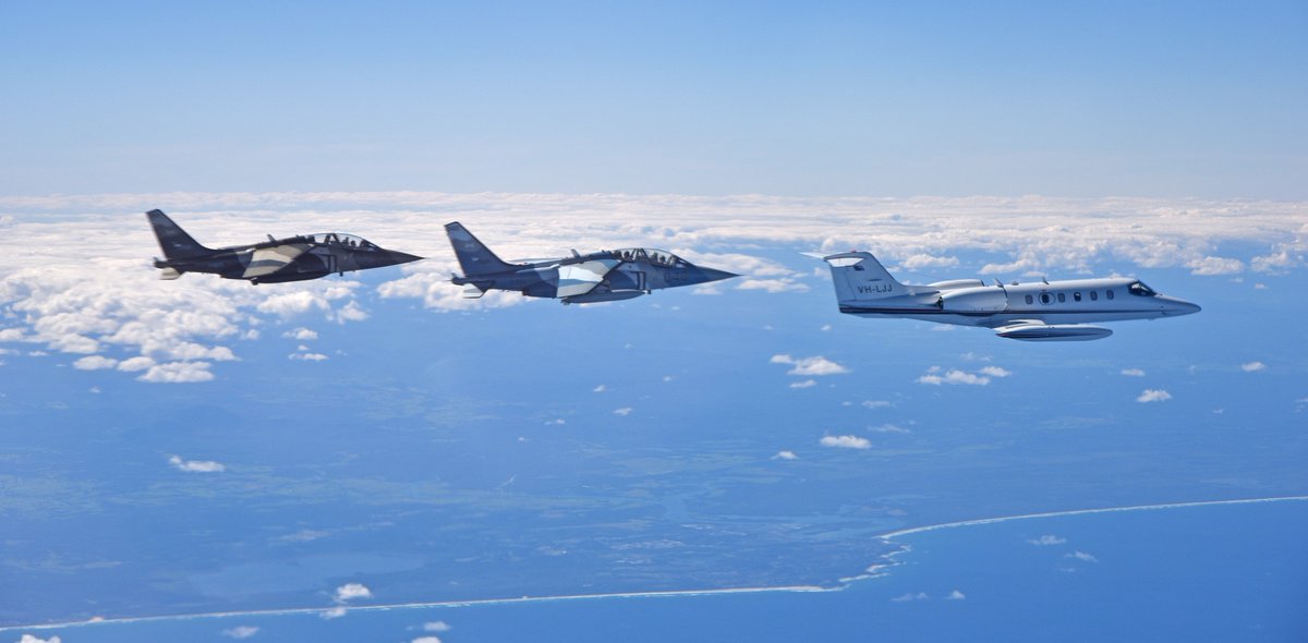 AeroMontreal's tweet photo. Discovery Air Defence Flies First Fast Jet Training Mission in Australia #SDQuebec #AeroMTL https://t.co/nRNCqcFk2N https://t.co/0wocNKmvPr