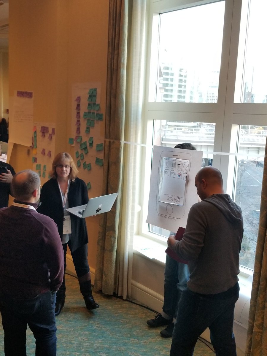 KhatiPaul's tweet photo. Testing prototypes in the design sprint workshop with @RMBanfield at ui22. @uiconf https://t.co/pfMMWnp2EQ