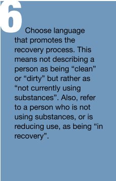 CMHAYork's tweet photo. This week for National Addictions Awareness Week try using “recovery language” to support those with substance use disorders and inspire hope. #RecoveryLanguage #WordsMatter #NationalAddictionsAwarenessWeek #NAAWCanada https://t.co/uLDGWbeheF