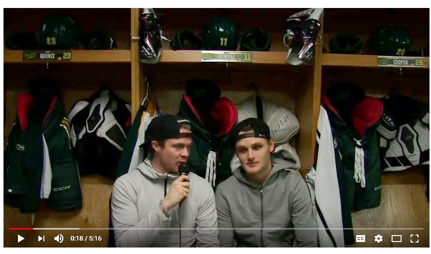 ClarksonMHockey's tweet photo. In the Dressing Room (formerly) "In the Stands" returns with your host Ben @Bdalps with this this week's interview @rempal_11 
https://t.co/02QNUpMATs https://t.co/Bw6mh7yKTF