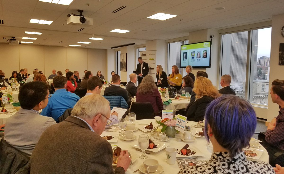 SeattleChamber's tweet photo. .@CannaCORE's Brooke Davies, @DOPE_Magazine's Andrea Larson and @QuincyGreenLLC's Leslie Olson talk about how to tap into the #cannabusiness industry. From growing to marketing, accounting to tech-so many opportunities are available. https://t.co/1RY0vEe4KV