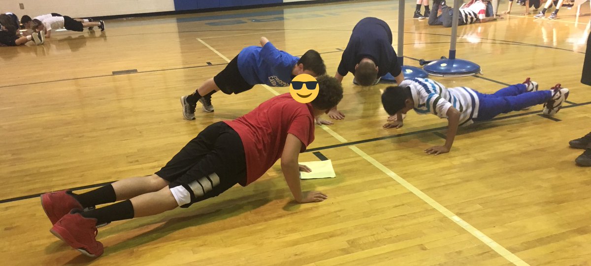FCPSAdaptedPE's tweet photo. Great double class warm-up.  All Ss engages and working in small groups to read and complete exercises together. @CMSPE1 #@CMSCavalier #fcpspe https://t.co/ou8JdYvqB6