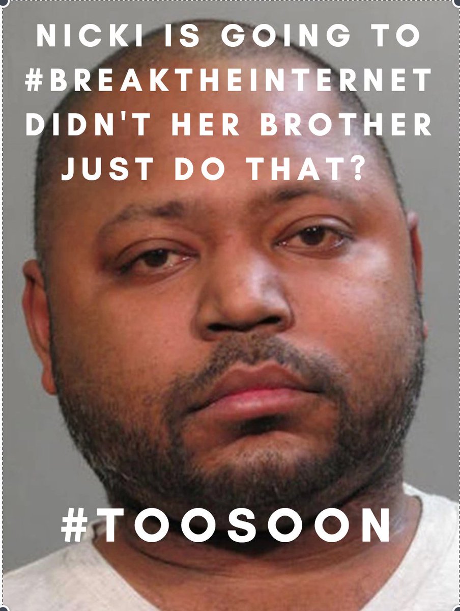 What does it take to make you #breaktheinternet when your bro just got sentenced to #hardtime for raping a 12 year old girl? #TooSoon #NickiMinaj #RealTalk #justsaying