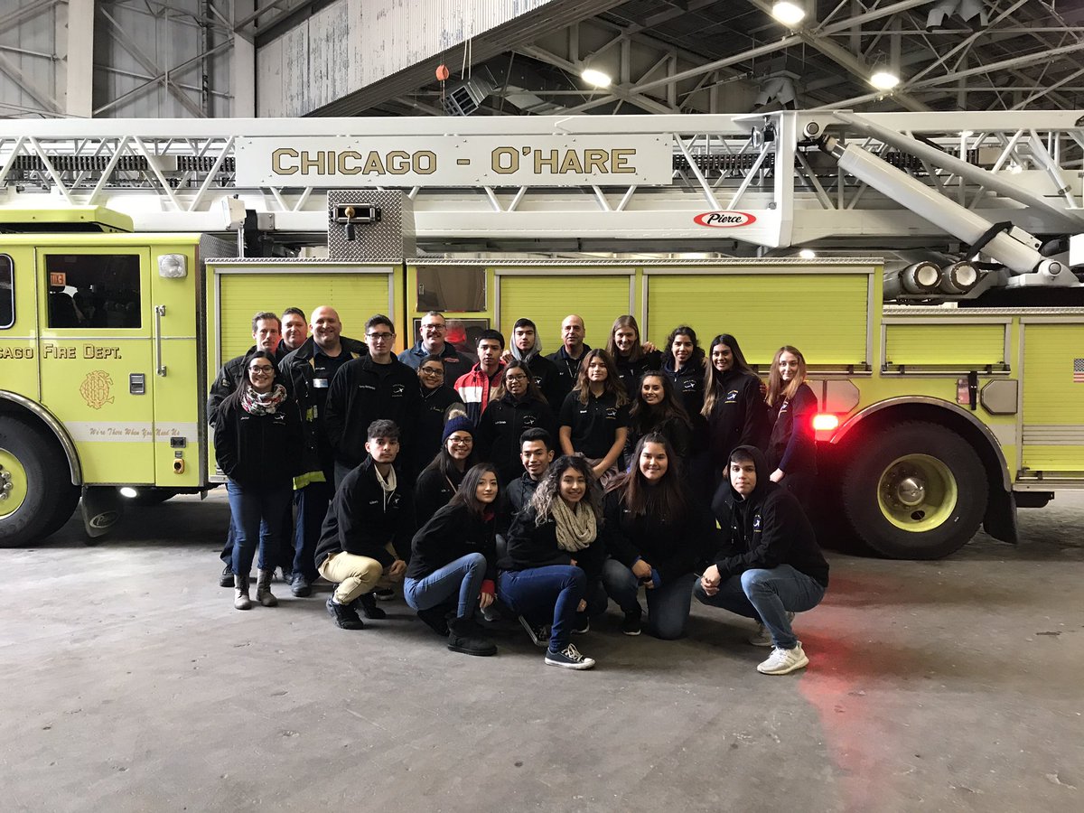 What a day! American Airlines Hangar tour, CPD K9 demo and visit by Ohare fire department.#leydenpride