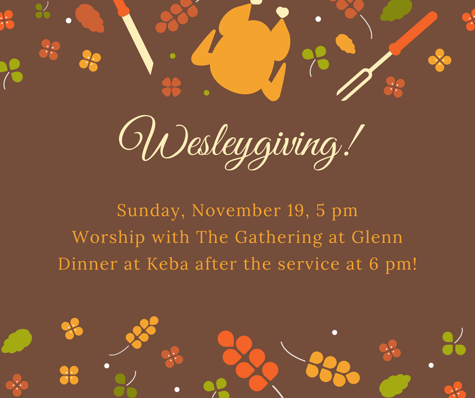 emorywesley's tweet photo. Join us for dinner and Bible Study tonight starting at 6 pm! And come worship with us this Sunday, November 19, 5 pm at The Gathering at Glenn. We'll grab a bite to eat at Keba after the service and spend time with one another before we split for Thanksgiving break! https://t.co/dElHno2wZi