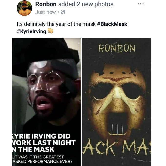 @KyrieIrving #BlackMask new mixtape ironic? #Ronbon 🎭 https://t.co/g1fUs31uT7<a class="tags" target="_blank" title="On Twitter" href="/?out=eyJ0eXAiOiJKV1QiLCJhbGciOiJIUzUxMiJ9.eyJpYXQiOjE3MjYxODc2MTAsImlzcyI6InR3cG9ybnN0YXJzLmNvbSIsIm5iZiI6MTcyNjE4NzYxMCwiZXhwIjoxNzU3NzIzNjEwLCJyZWRpcmVjdF91cmwiOiJodHRwczovL3R3aXR0ZXIuY29tL0t5cmllSXJ2aW5nIn0.Px9B7PCL1at47XlEr8KmoT6JDTMcjt5z1tsN9d-1McM0_imSb6R0eQ3Dg6LrKVQDz90C7hdMPwP4q1rPd5ZcRw">@KyrieIrving</a><a href="/tag/blackmask"class="tags">#BlackMask</a><a href="/tag/ronbon"class="tags">#Ronbon</a>