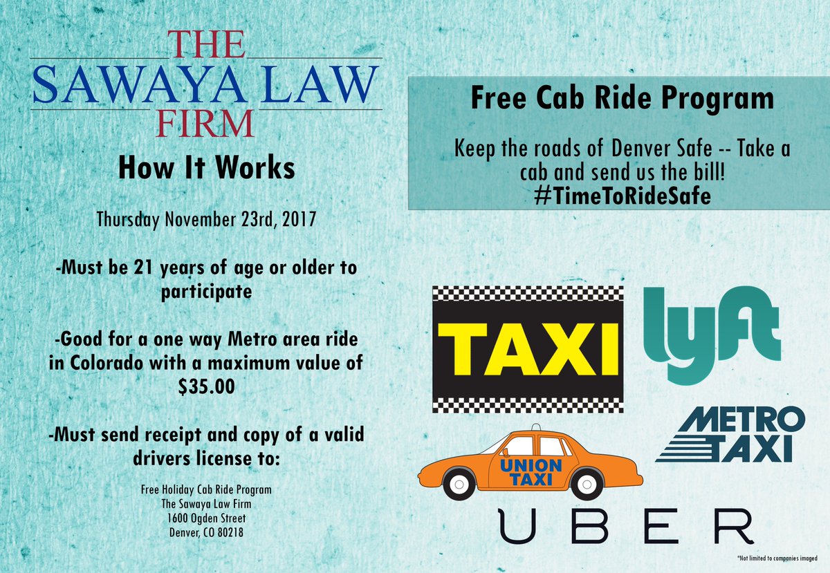 WilhiteLawFirm's tweet photo. You know the drill -- RT, Like, &amp; Tag a friend to save a life this #Thanksgiving! #TimeToRideSafe

FREE Cab Ride Details: https://t.co/87THVHvT1O https://t.co/seiCcgdoDy