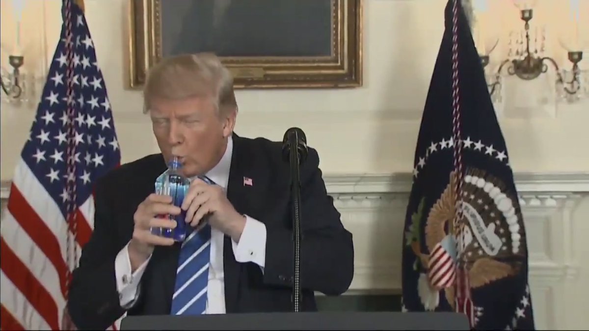 codykeenan's tweet photo. The fact that he needs two hands to drink a bottle of water is what really does it for me. https://t.co/uE8Gqodnje