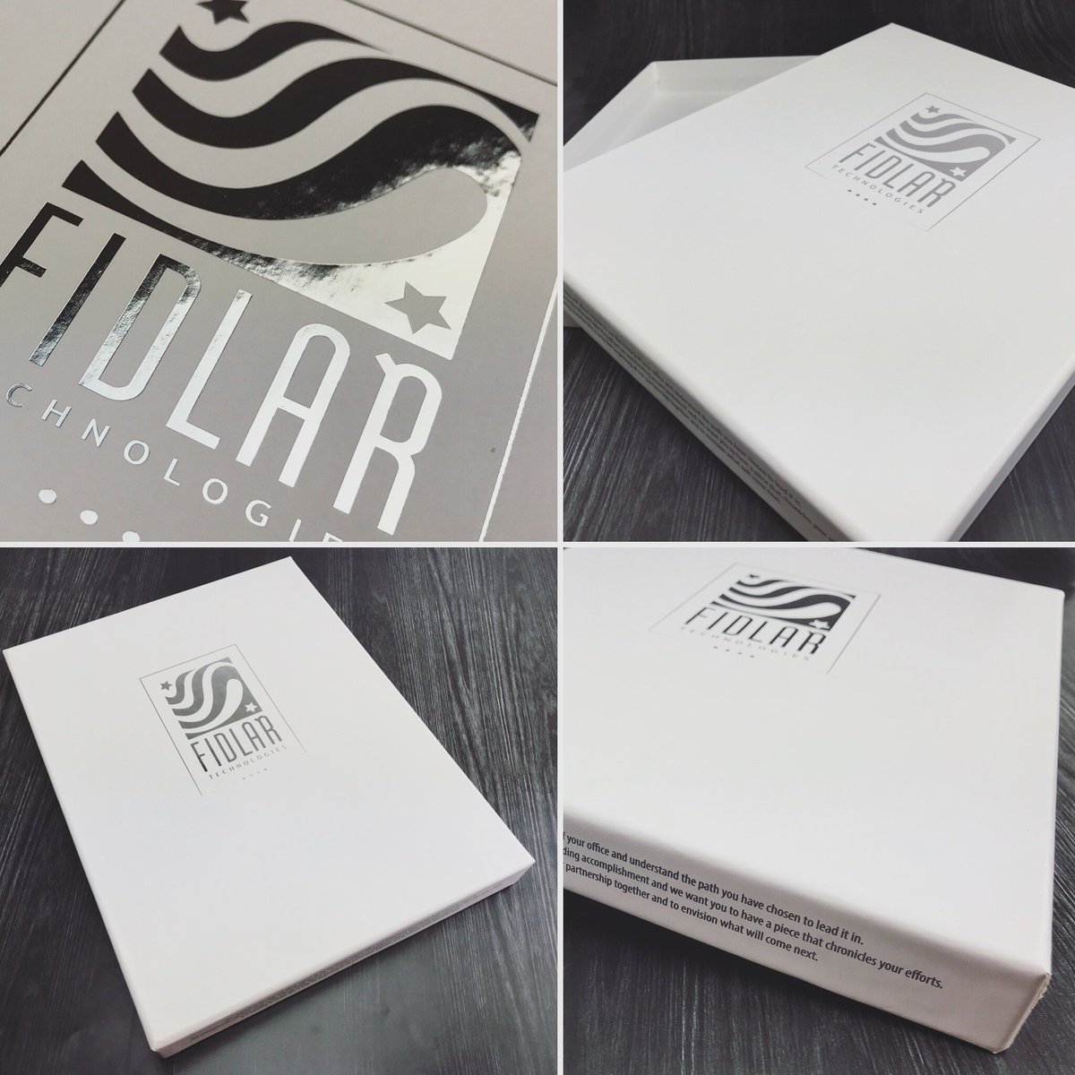 SunpackDotCom's tweet photo. Another Happy Customer! This custom 2 Piece Box was made for Fidlar Technologies. It was silver foil stamped and wrapped with plain paper. #setupboxes #turnededgeboxes #foilstamping #presentation #documentbox #documentstorage #cleandesign #simpledesign #madeinminnesota #handmade https://t.co/cq3eDylLa5