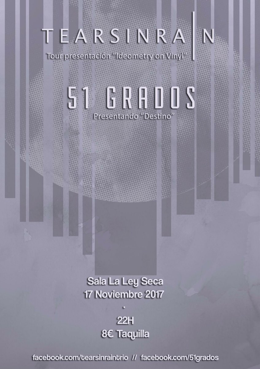 Cartel #concierto <a href="/51grados/">51grados</a>  en #Zaragoza. <a href="/LaLeySeca/">La Ley Seca @laleyseca</a> 22h. 8€
Grupazo de #rockalternativo. Plan para el viernes 17 de noviembre!!!