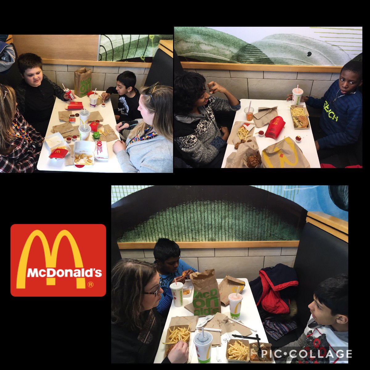 MissLFreedman's tweet photo. What a great 1st trip on @BramptonTransit to @McDonaldsCanada ! The students had a great time. #inclusion #transitskills #lifeskills @PeelSchools @ETFOPeel @McCr_MS https://t.co/m1cjFwvQHO