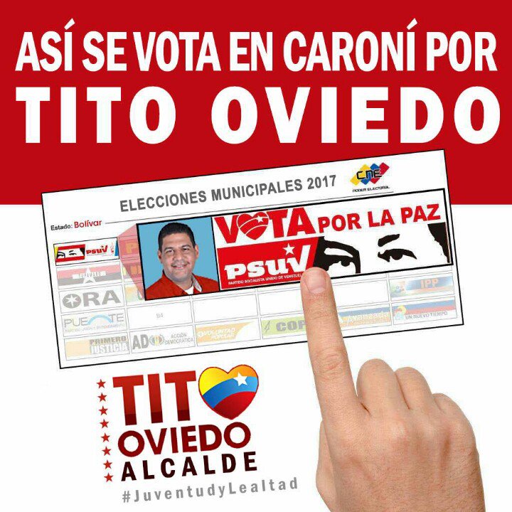 rccaroni's tweet photo. Candidato @OviedoPSUV #15Nov Hora: 6:00pm Conversatorio con la dirigencia politica de la Parroquia Universidad #Caroni ; Inces Alta vista https://t.co/rPsR1jZgwb